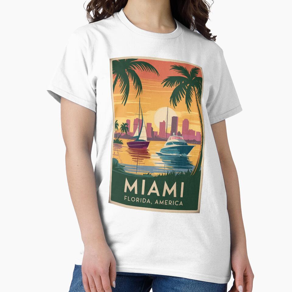 Miami Vintage Travel Poster by TravelerRat