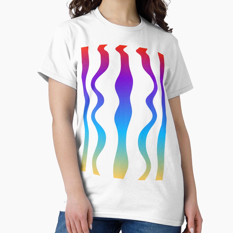 Red, blue and yellow gradient line by Pattrenonly
