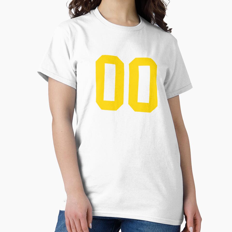 Bold Yellow Sports Number 00 by NECHSTORE