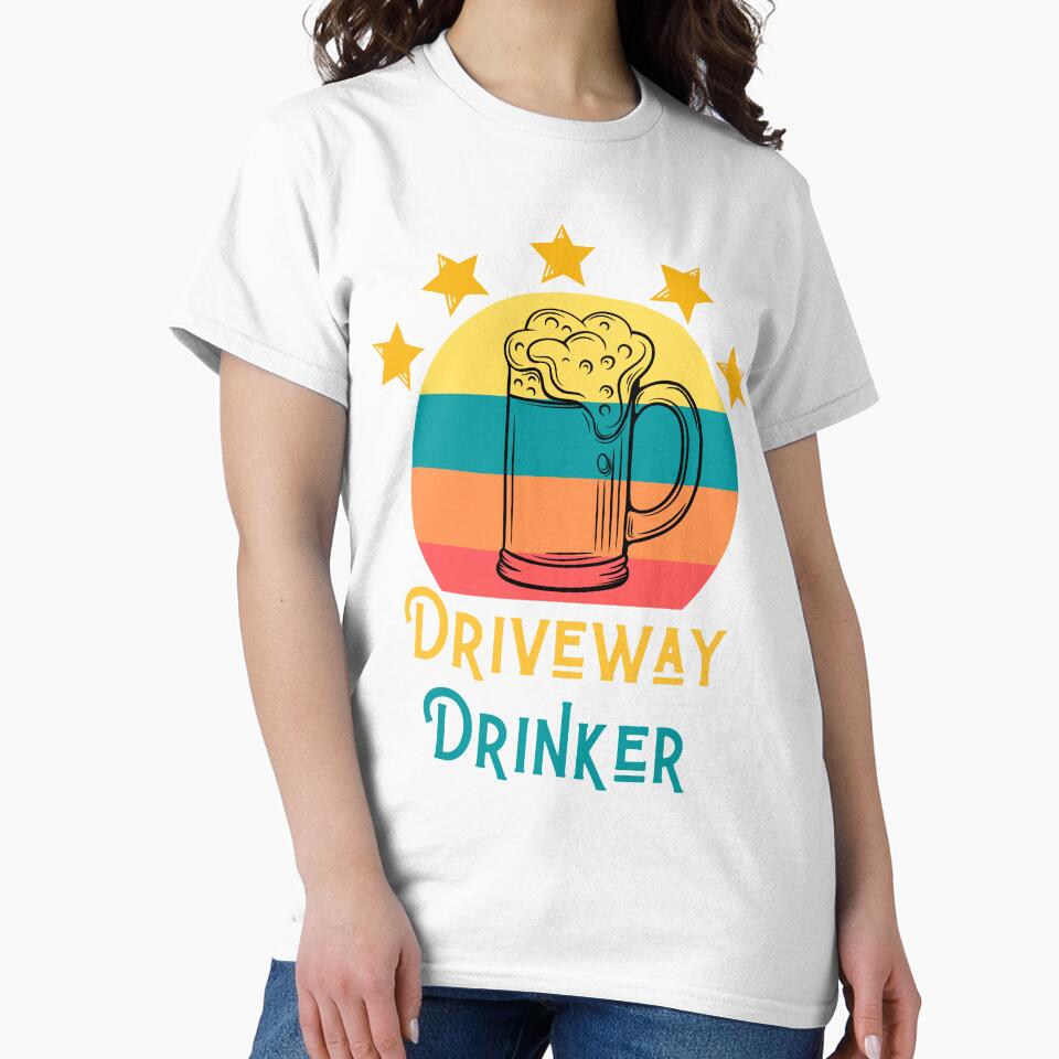 Dad Driveway Drinker Father Beer by GrlDad