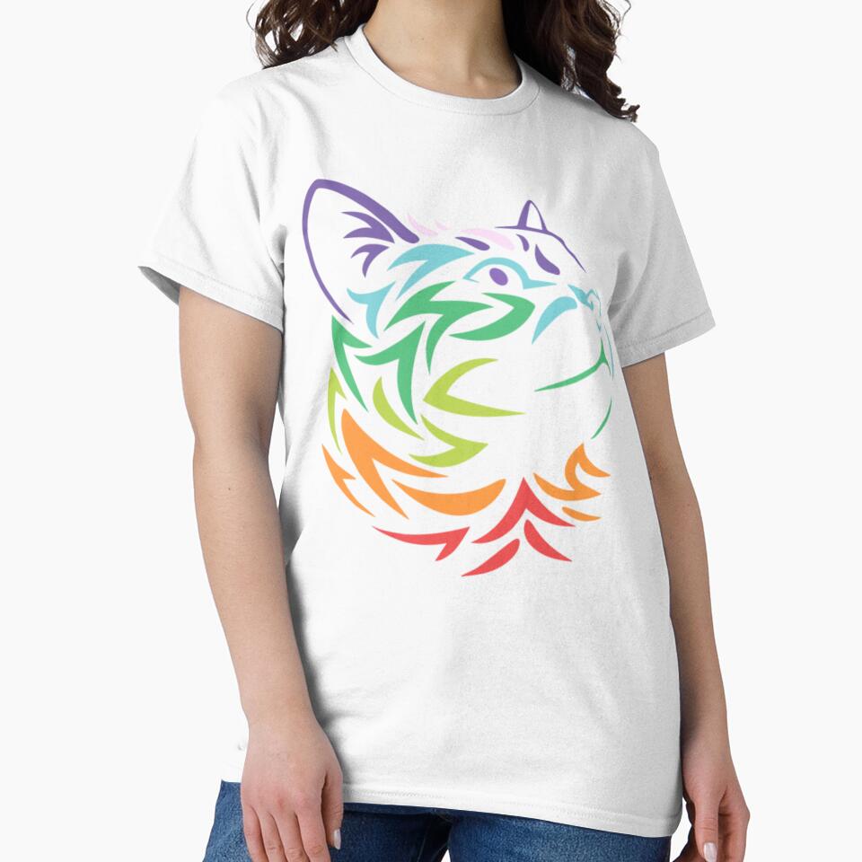 colorful cat graphic design by LionessLove