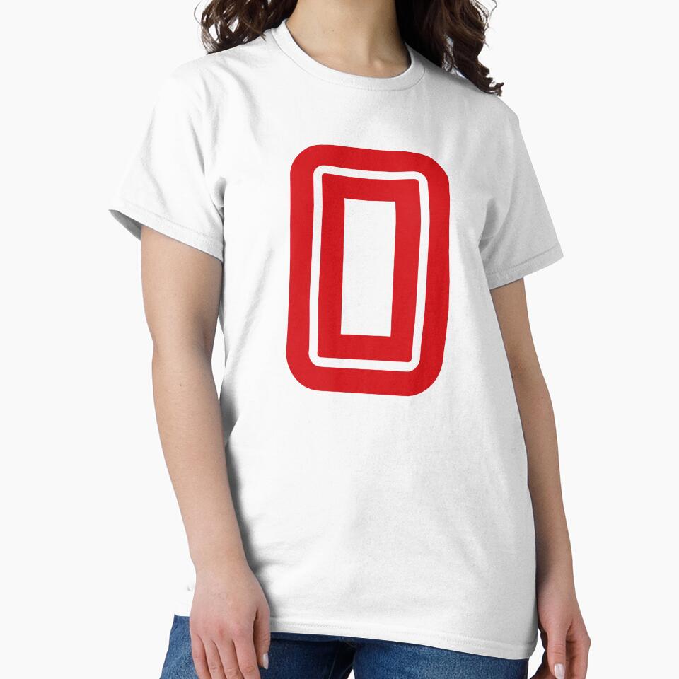 No. 0 / Player Number Zero / Football Player Number 0 (Red on Black) by STUDIO-72