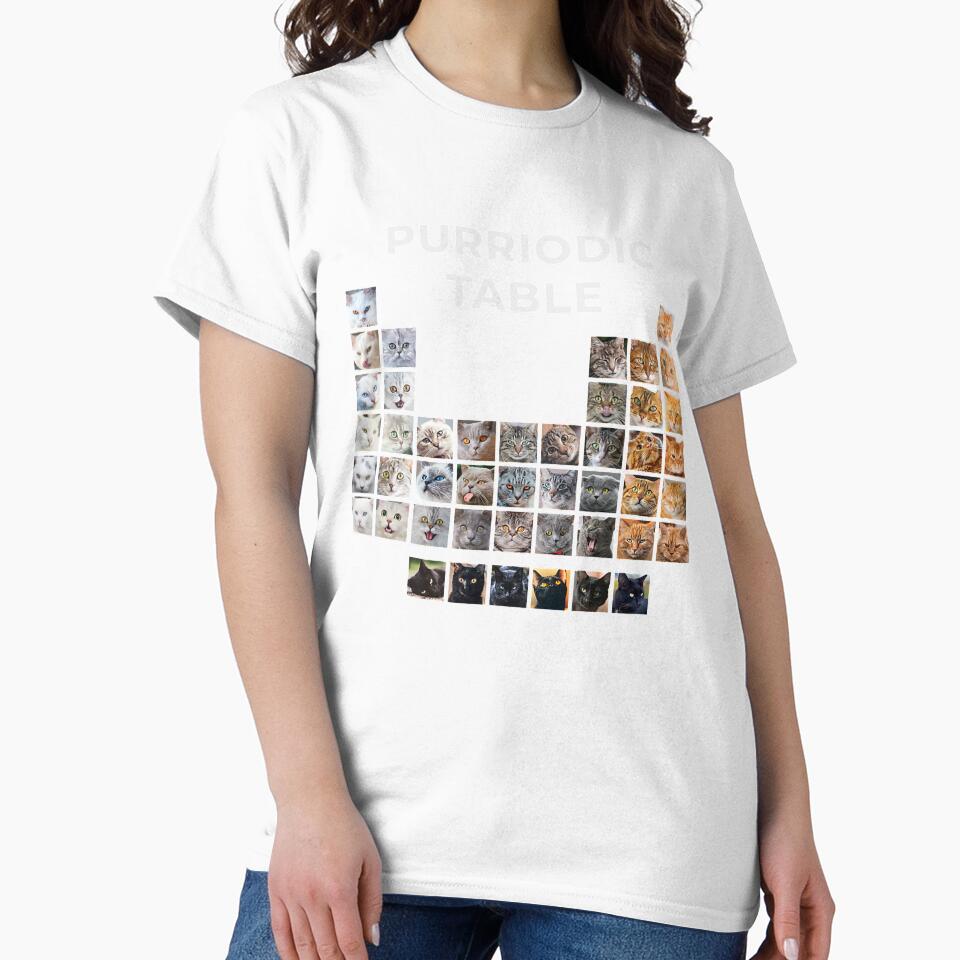 Funny Cat Chemistry Pun Periodic Table Gift For Men Women by KendraHenke