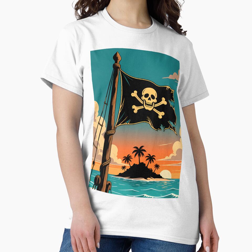 Tattered Pirate Flag by David c.p JACQUEMET