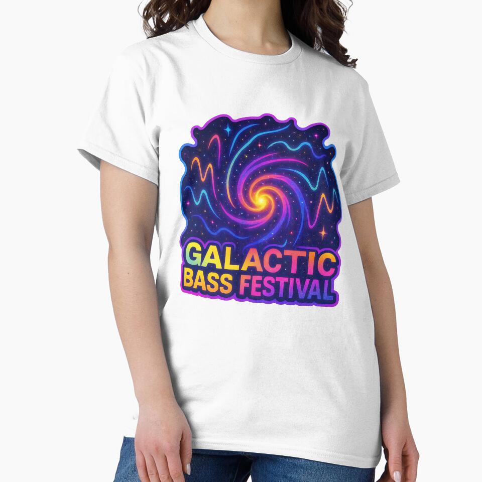 Galactic Bass Festival – Cosmic EDM Rave Graphic Design by |TRSSHOP|