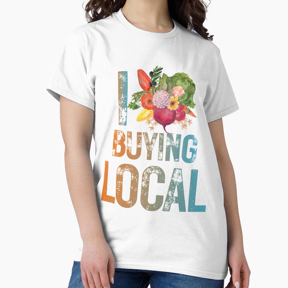 Local Farmers  Support Produce Print / I Love Buying local by Thehatinthecat
