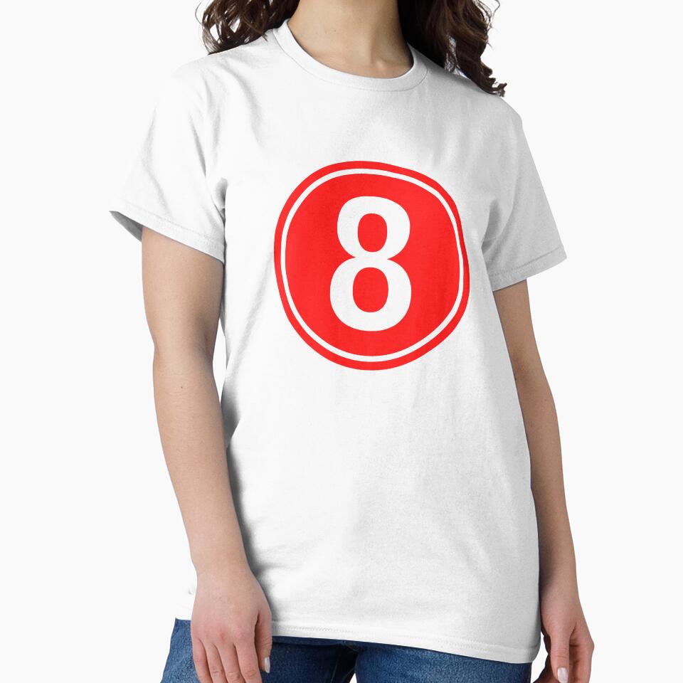 Big Red Dot Number 8 by NECHSTORE