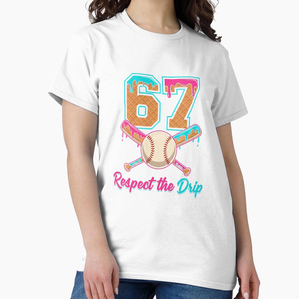Baseball Drip Number 67 Player Sport Gift For Men Women Kids by cawtoon