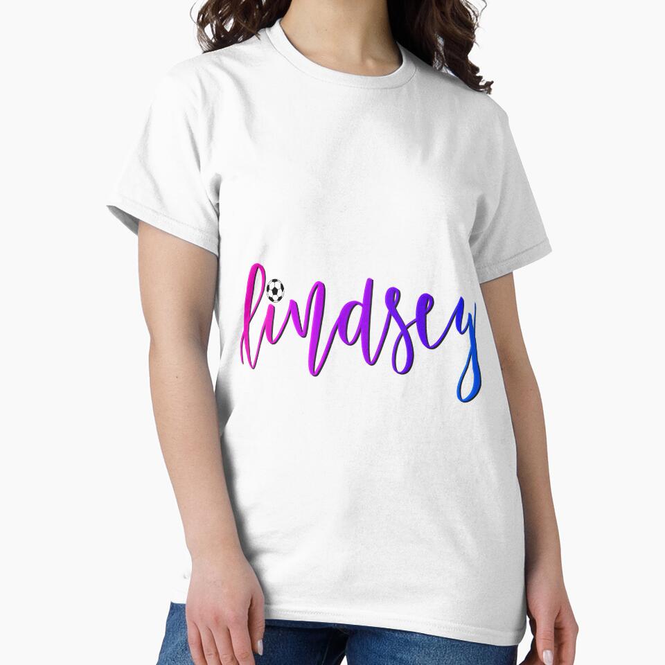 Lindsey In Calligraphy With Soccer Ball by You2CartoonShop
