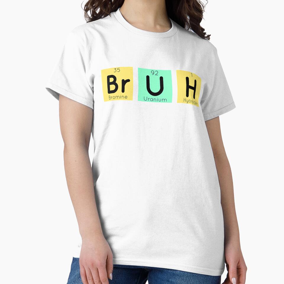 Bruh Funny Chemistry Gift Meme Periodic Table Meme Elements by KendraHenke