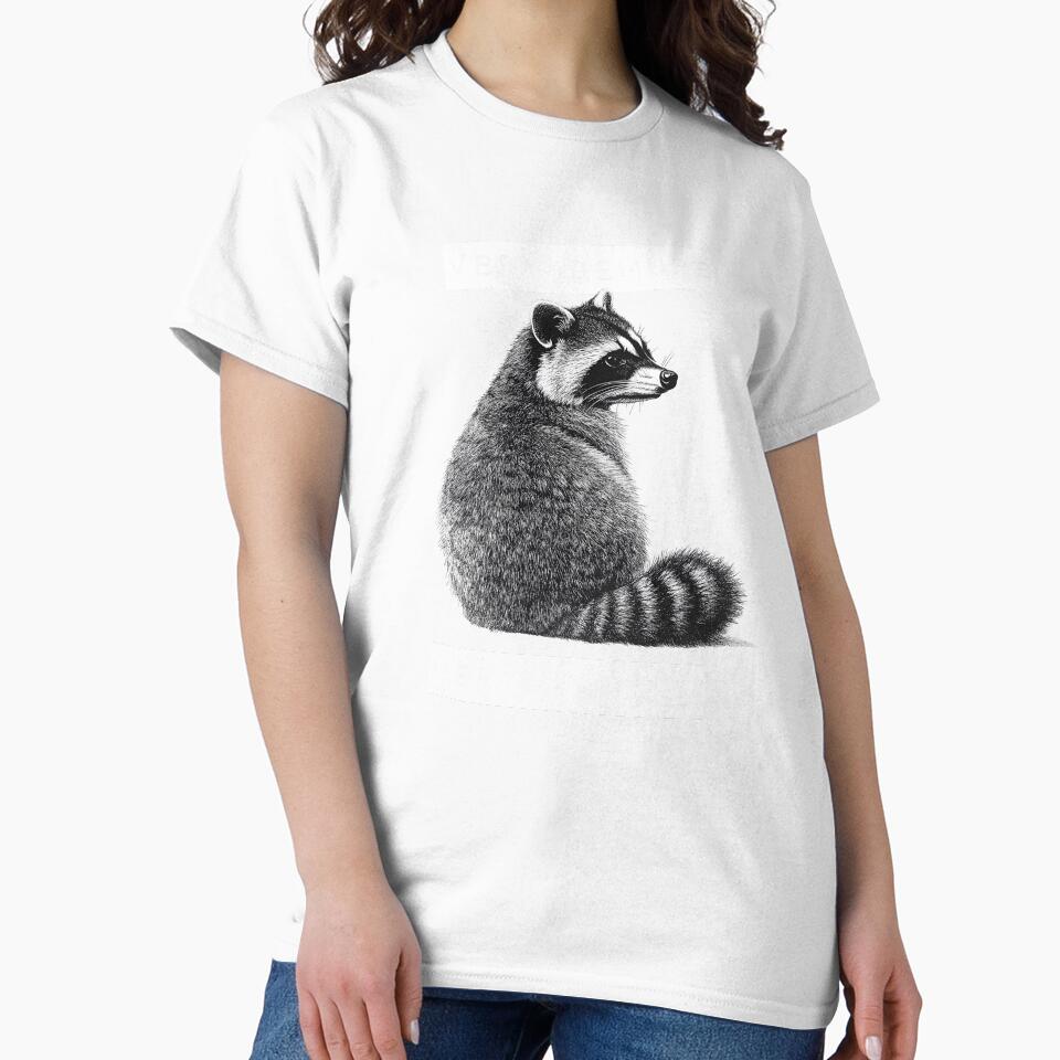 Very Demure Very Mindful Raccoon Meme Vintage Design by trendyzcom