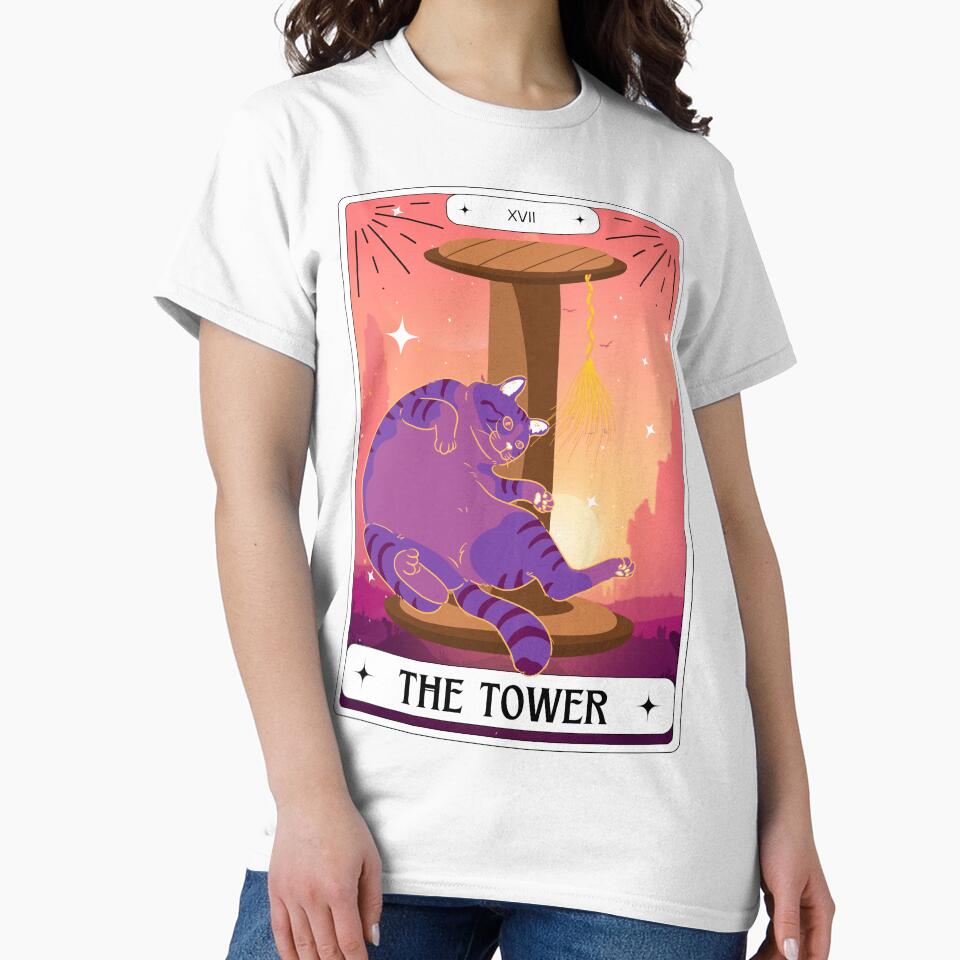 Tarot Card Cheshire Cat The Tower by BettySpicer