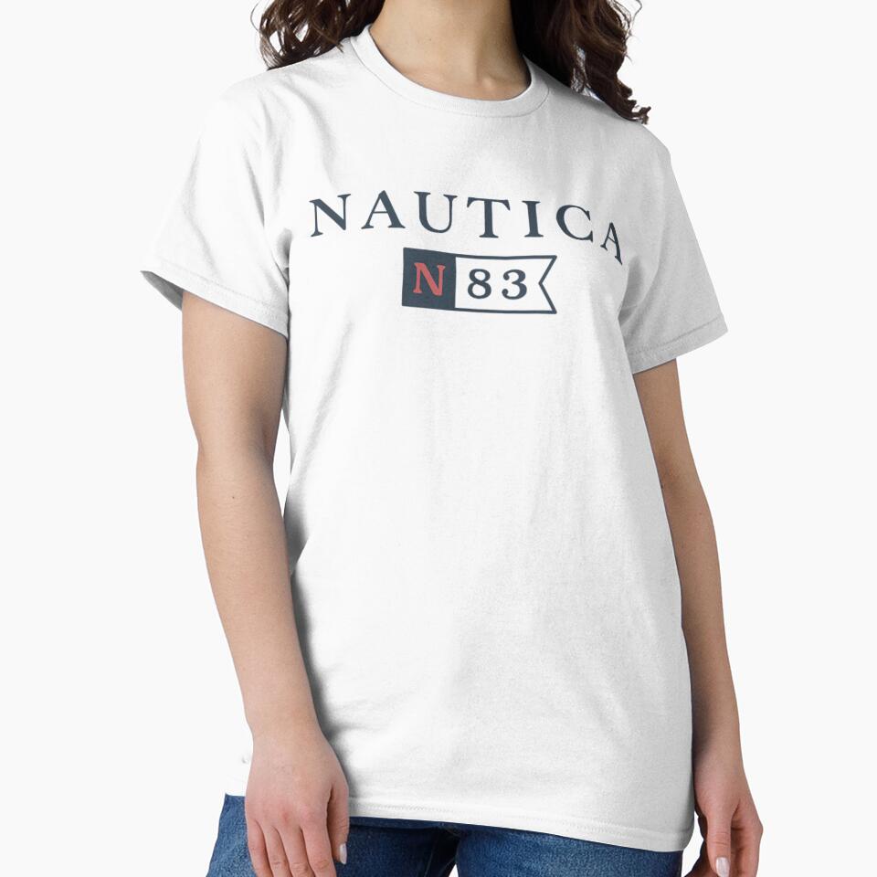 Nautica N83 Navy Blue Red Vintage Nautical Flag Sport Brand Logo by AmalnoRoyil