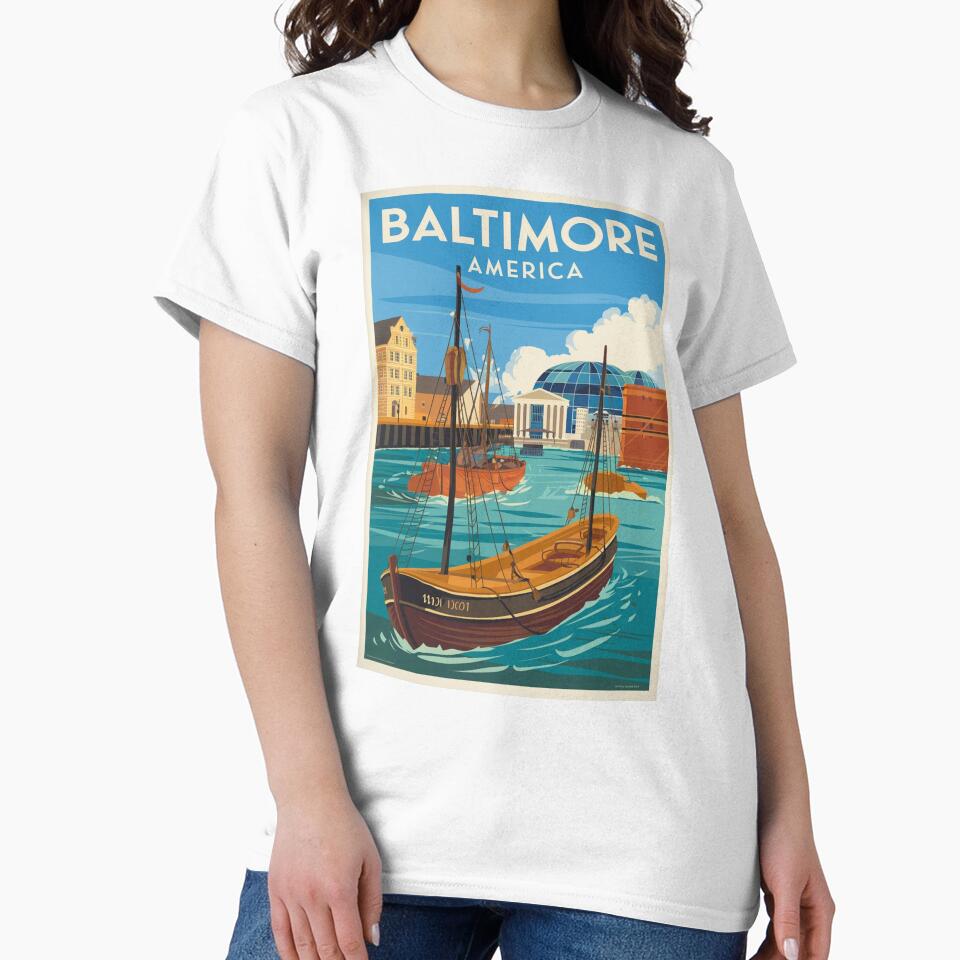 Baltimore Vintage Travel Poster by TravelerRat