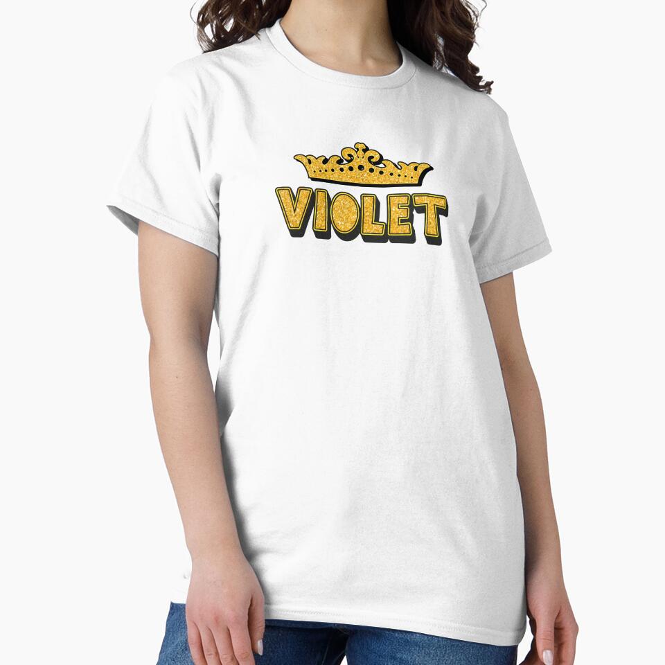 Violet Personalized Funny Custom Name Crown Design by Watsonarts