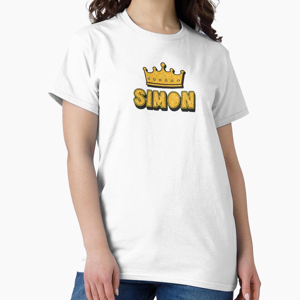 Simon Personalized Name With Crown - Cool & Funny Custom Gift for Men and Boys by Oussinc