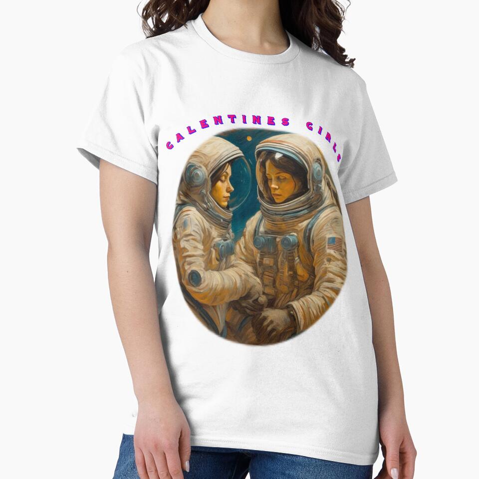 happy Spacewomen galentines girls thinking of galentines day gifts and exchanging galentines days wishes by sailorsam1805