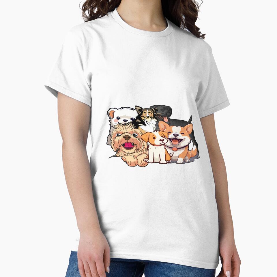 "Woof-tastic Delights: Stylish Dogs Collection for T-Shirts, Mugs, Hoodies, and Stickers" by Sensihoriverse
