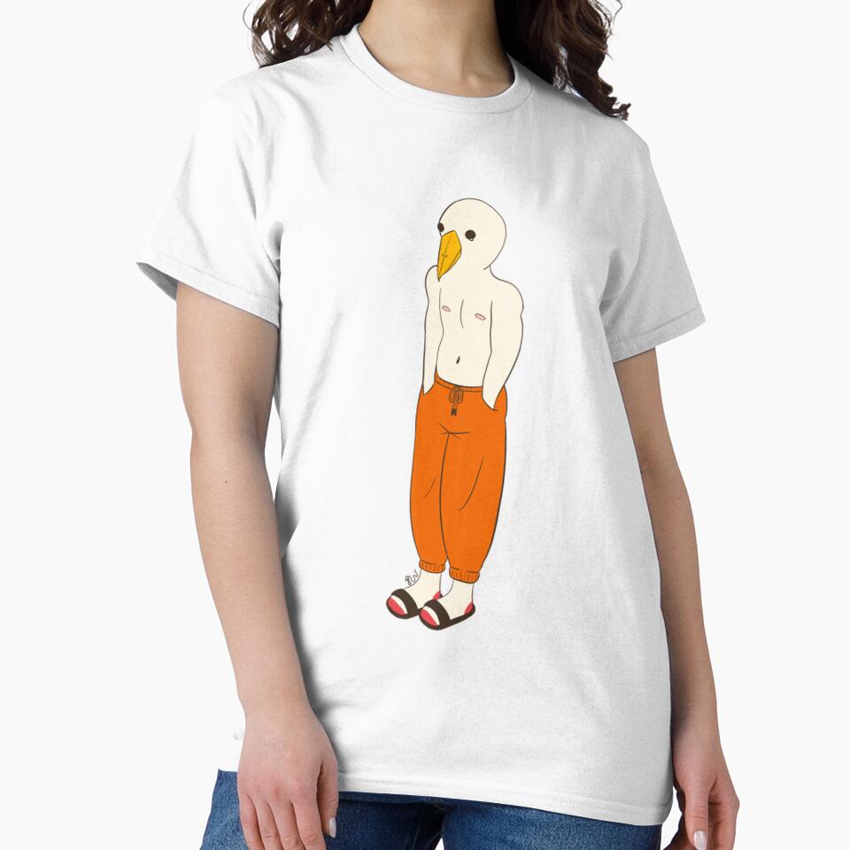 Quirky Seagull Bird Head Guy Cartoon Art by Dresdendesign