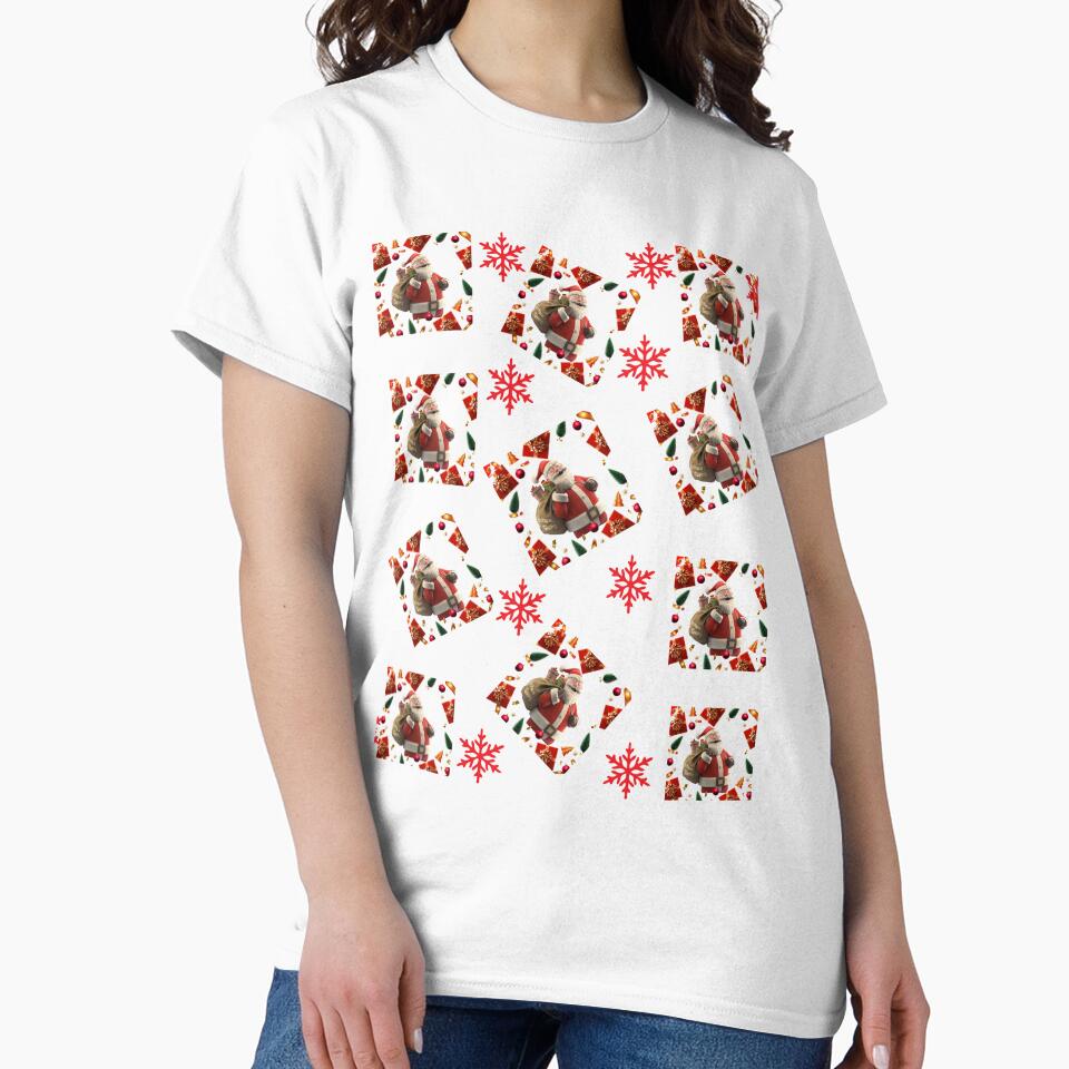 Smiling Santa Claus Merry Christmas T-Shirt & More by TeeAauthenticF