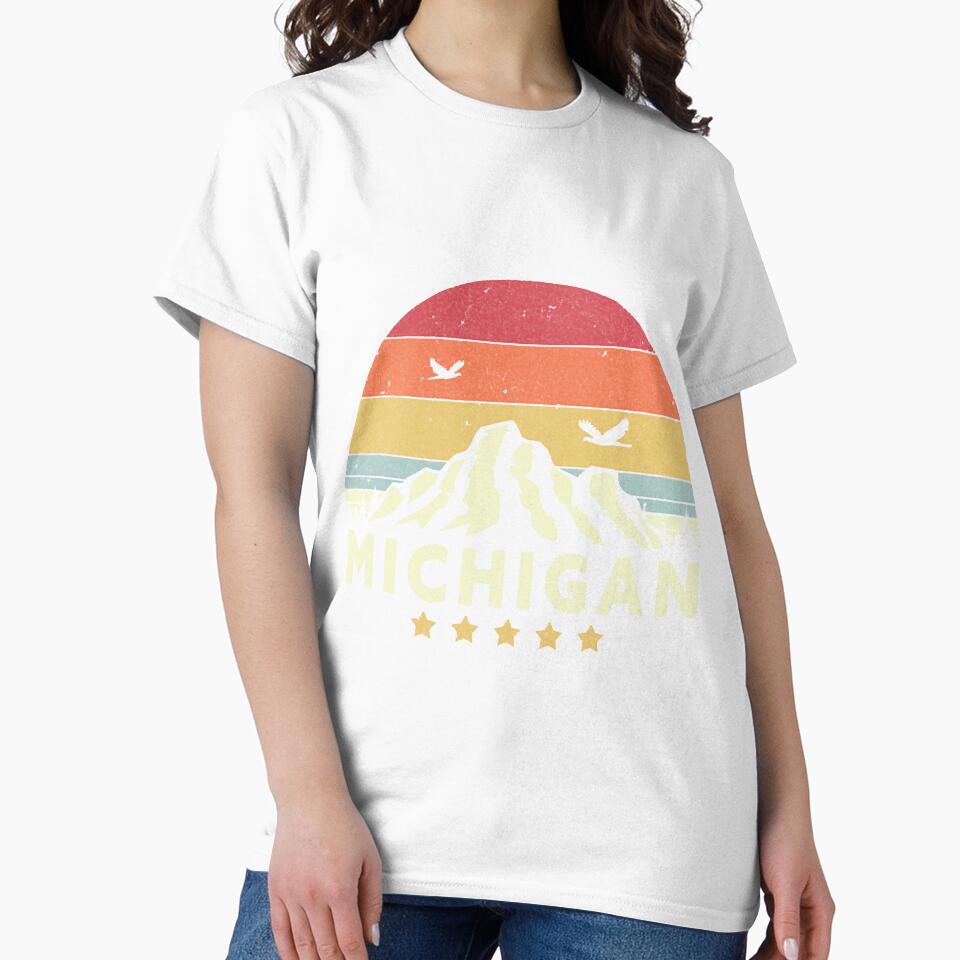 Michigan Print. Retro Style MI, USA Graphic by WilsonGaia