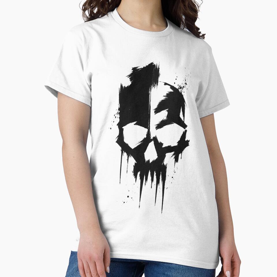 Minimalist Gothic Grunge Skull by Mystic & Celestial Art