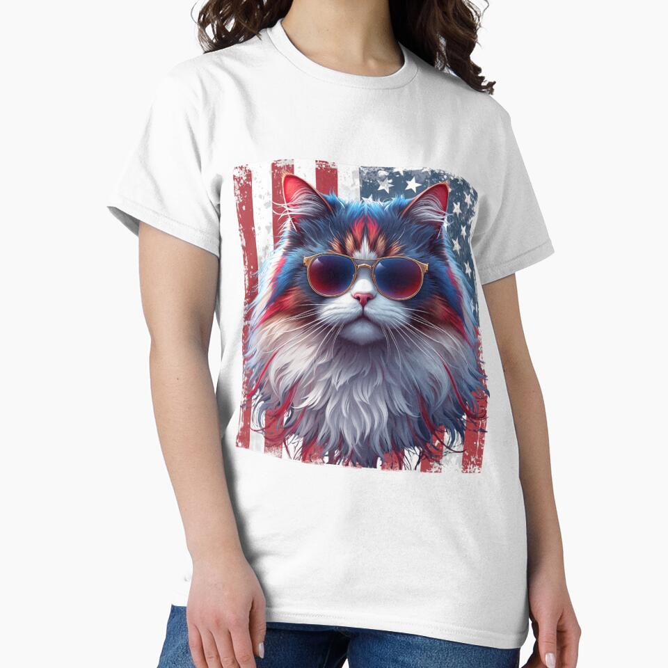 PATRIOTIC CAT by BKDIGITALSHOP