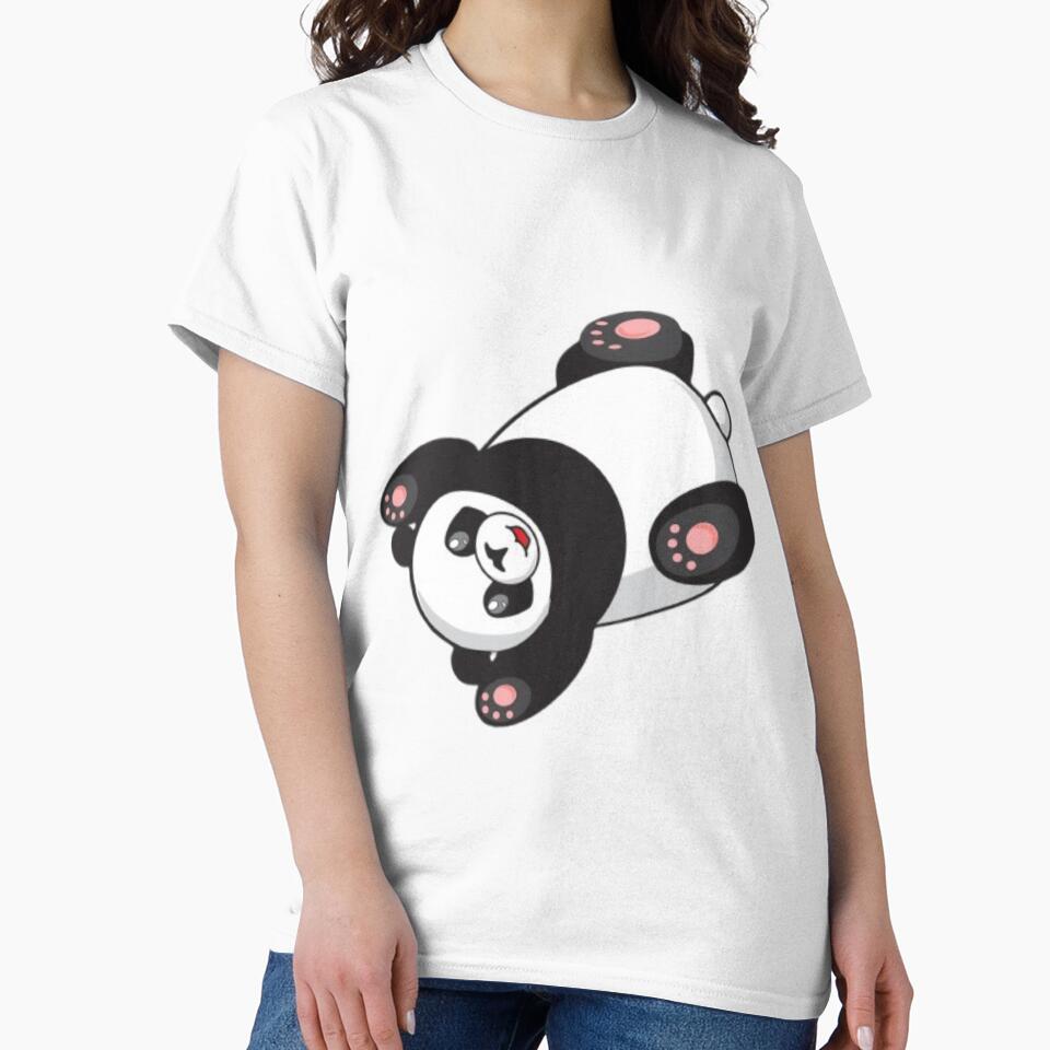 Funny Panda Paws Up Rolling Kawaii | Lazy Relatable Panda Gift for Her | Chaotic Girl Panda Tee by SOLIORA  ATELIER