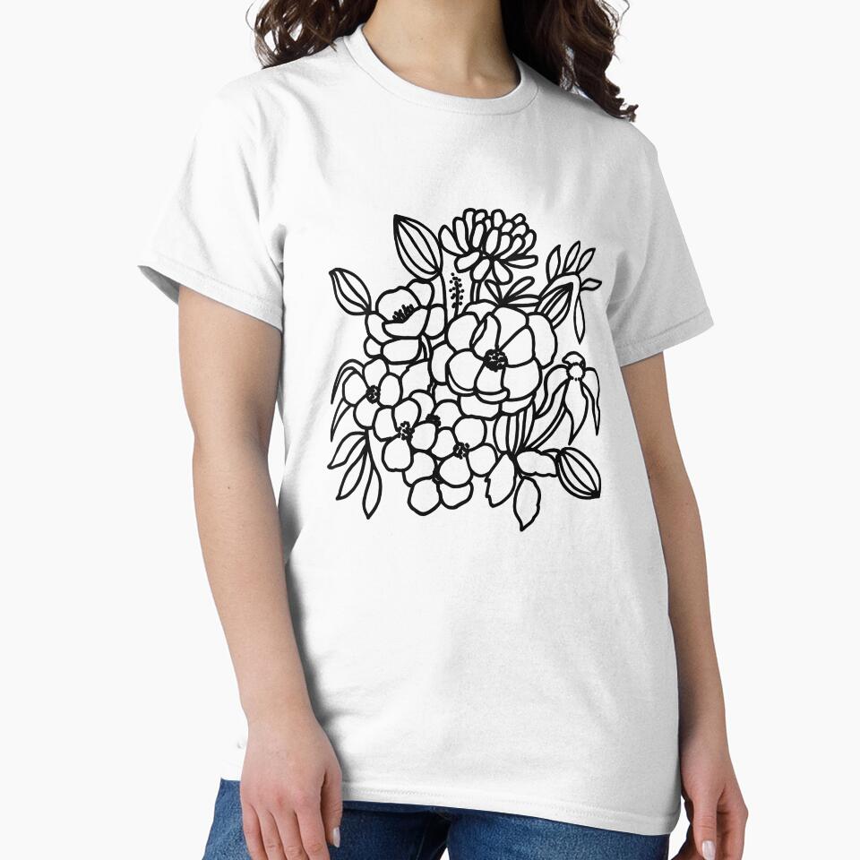 Hand Drawn Floral Bouquet Coloring Page by IwonaKpn