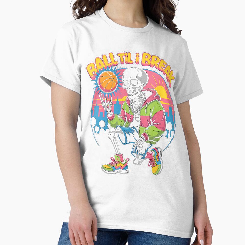 Gen Z Skeleton Basketball Graphic Street Court Style Funny by DeborahCarolyn