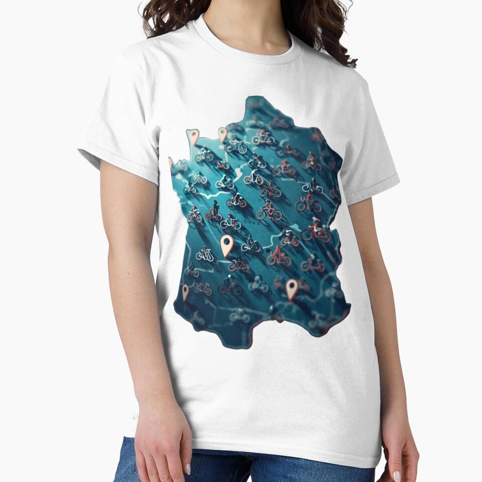 Le Tour De France Map Gift Aesthetic by StylePrynt