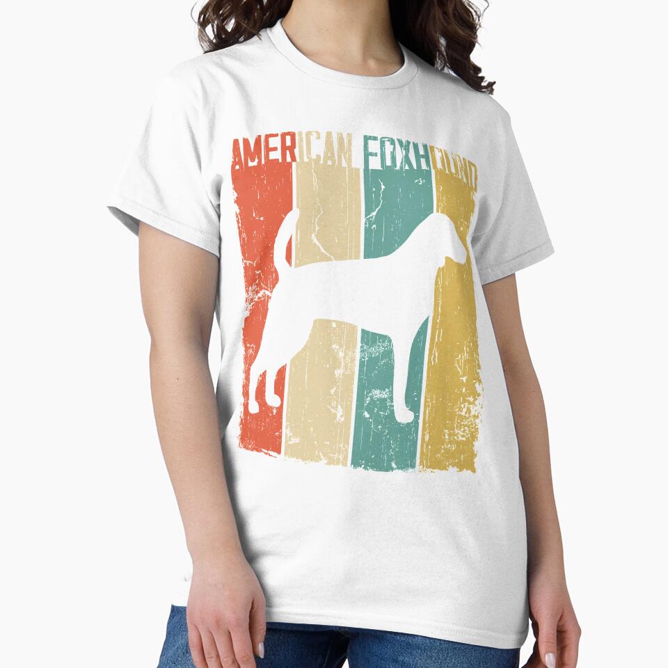 American Foxhound Dog Vintage Retro Style by rafaeltto