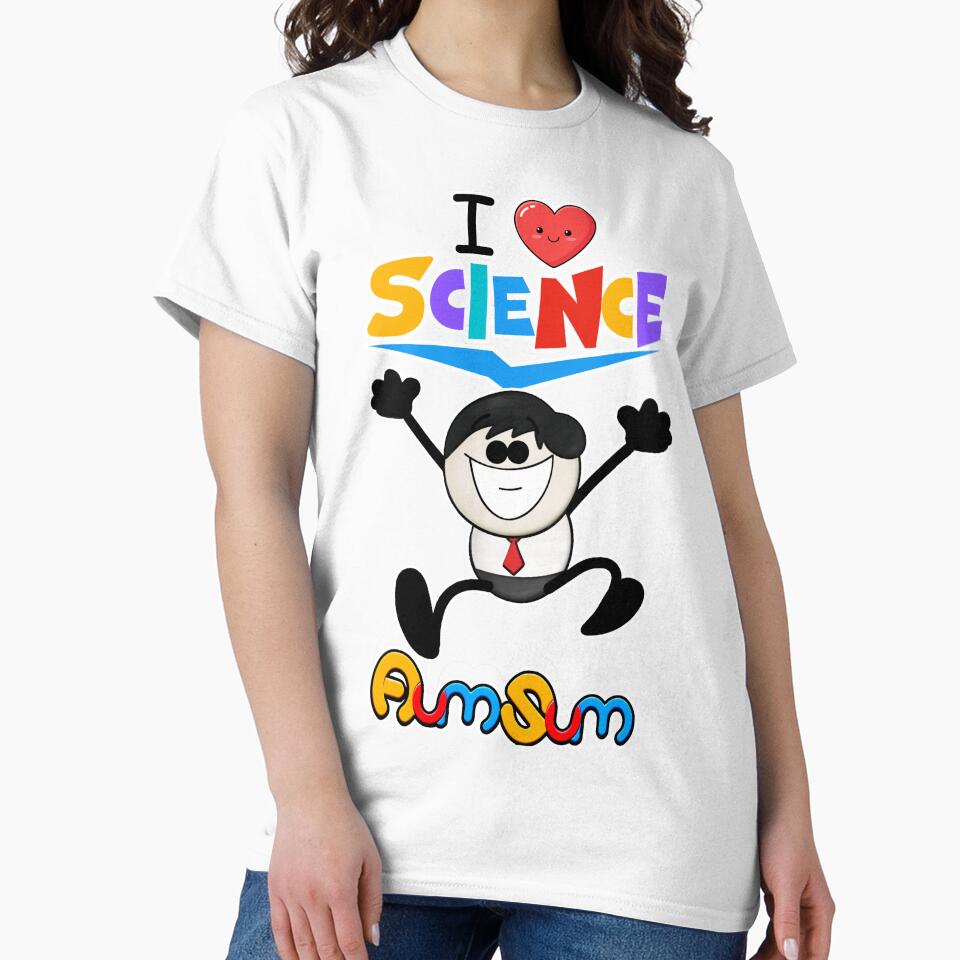 I Love Science AumSum Time Fun STEM Kids Design by VZCreativeLab