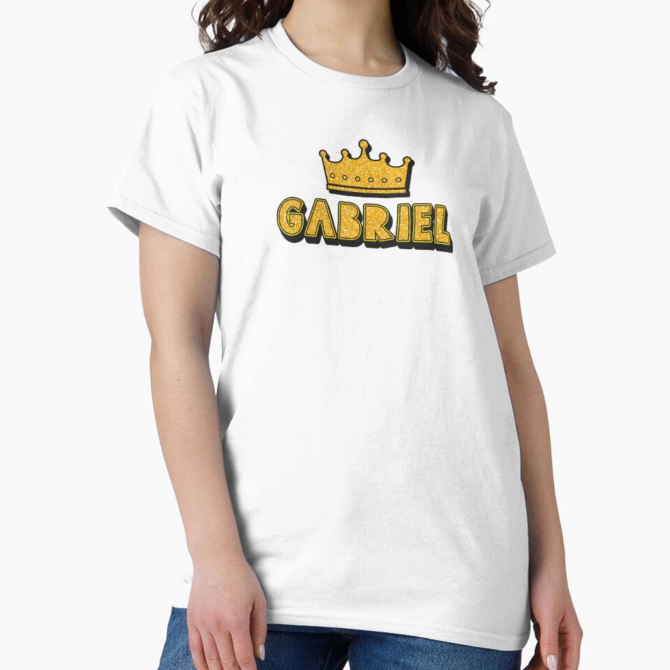 Gabriel Personalized Name With Crown - Cool & Funny Custom Gift for Men and Boys by Oussinc