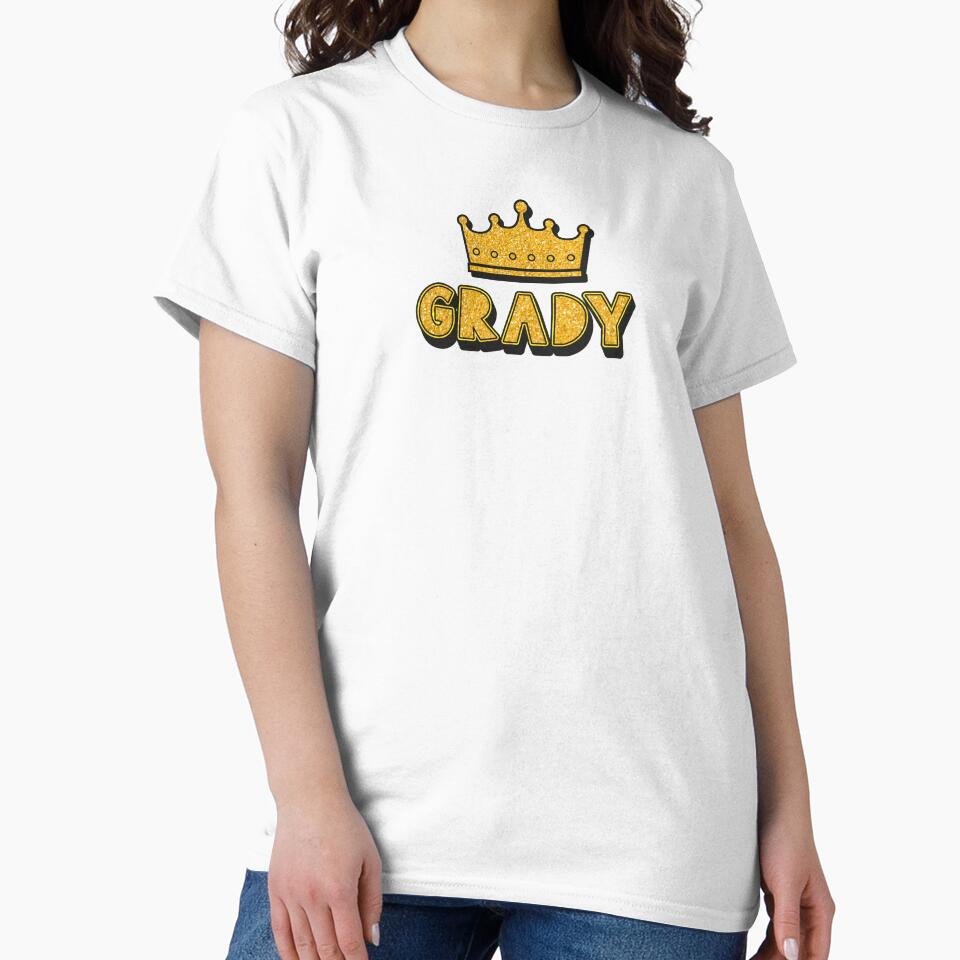 Grady Personalized Name With Crown - Cool & Funny Custom Gift for Men and Boys by Oussinc