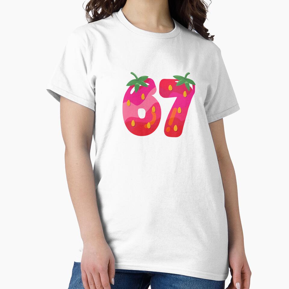Strawberry 67 Meme Six Seven Slang 67Th Birthday Adult Kids by grumpzara