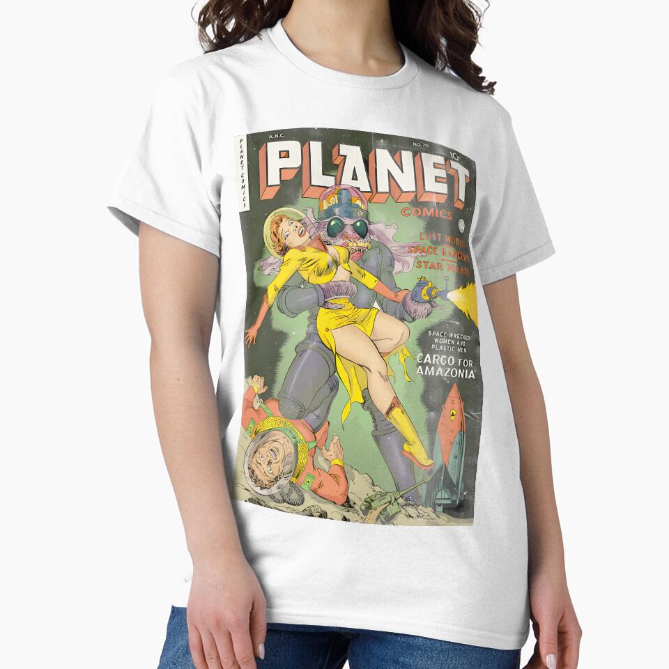 Planet Comics Cover Tshirt by metaphoredesign