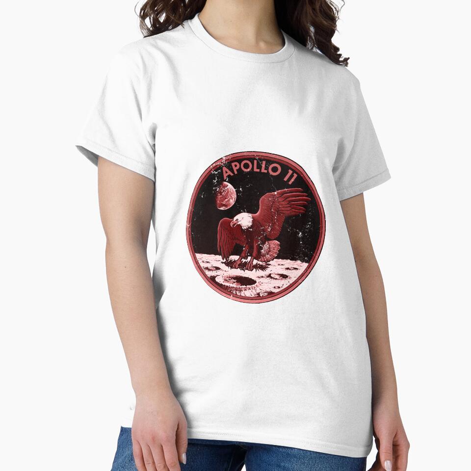 Apollo 11 Emblem - Faded Red by Rachel Nagel