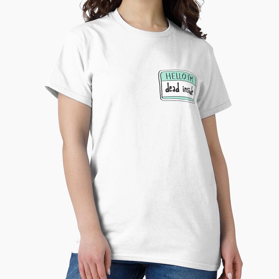 hello I'm dead inside, funny stickers, funny gifts by tubeklon