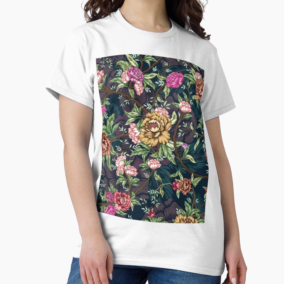 hand drawn modern flower pattern by vidyaroul