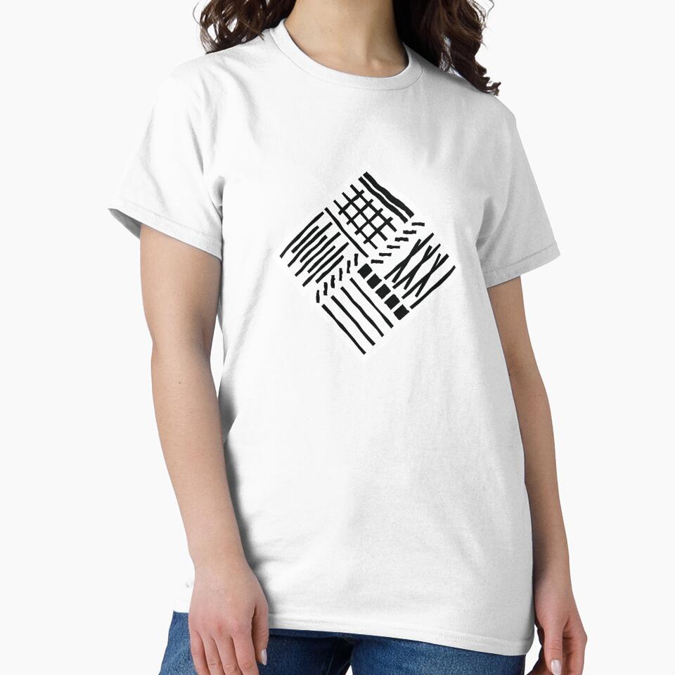 Hand-drawn Crossing Lines Pattern – Black by RoguePatterns