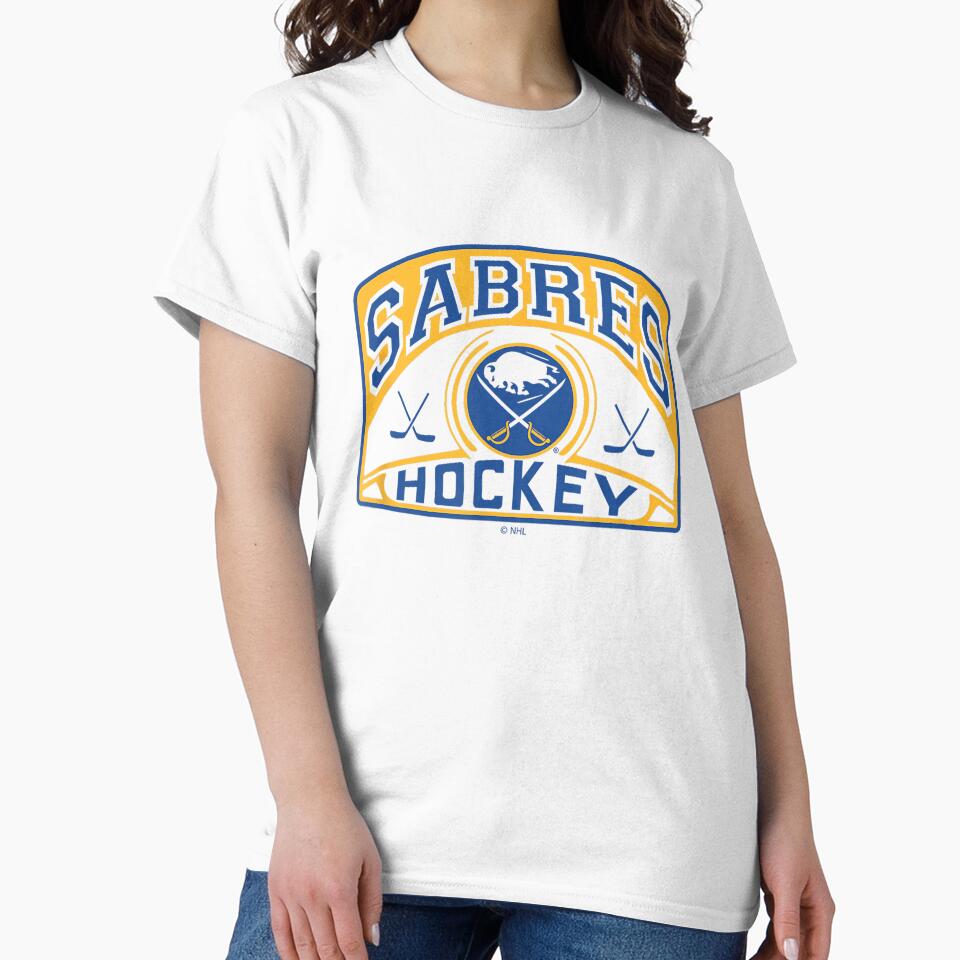 Buffalo Hockey Glide White Retro Athletic Logo Design by kerridek