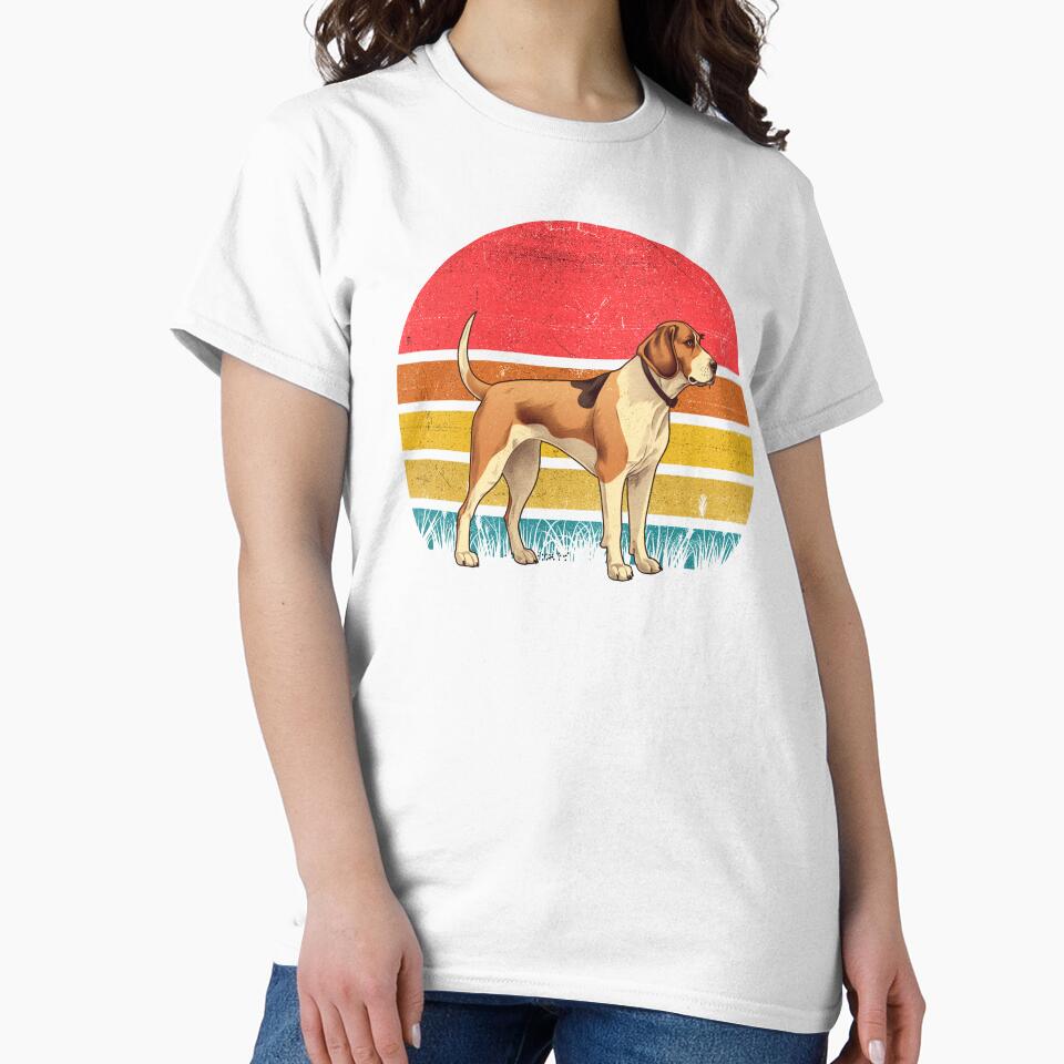 American Foxhound Vintage Retro Sunset by rafaeltto