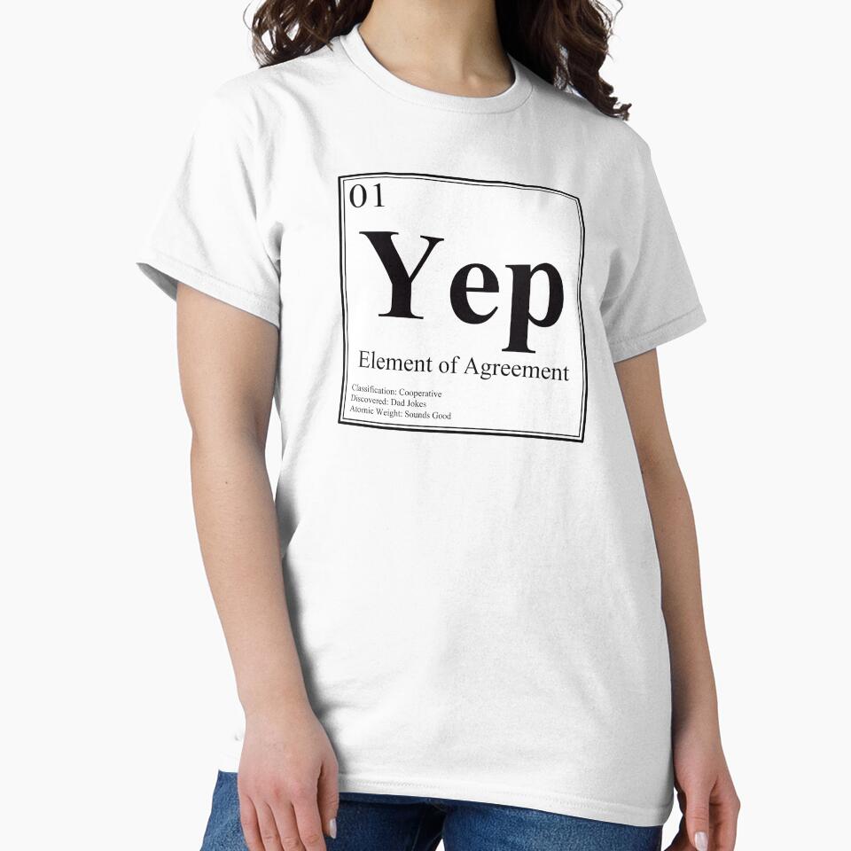 Yep - Element of Agreement - Funny Periodic Table Card by Estalon