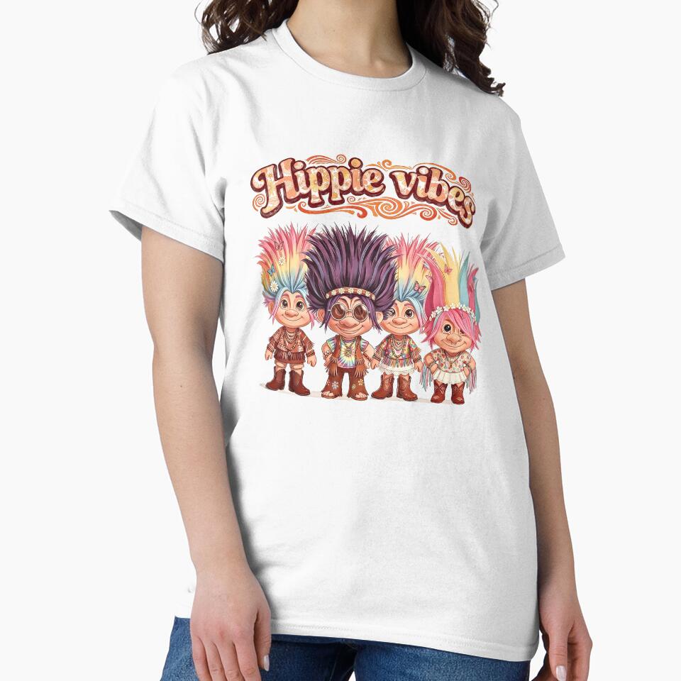 Psychedelic Hippie Trolls – Retro Boho Festival Vibes by Hen-C-Art