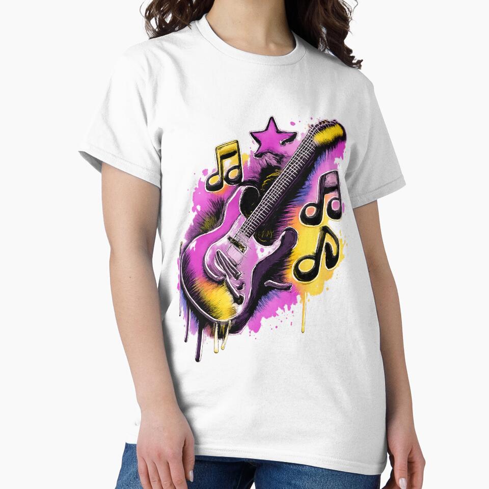 Neon Festival | Music Night Concert Guitar Street Art by SilkBrushDreams