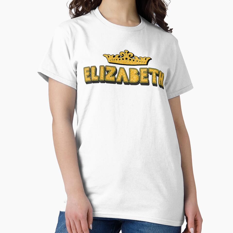 Elizabeth Personalized Funny Custom Name Crown Design by Watsonarts