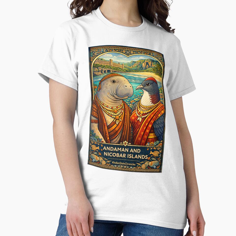 Andaman and Nicobar Islands T-Shirt | Heritage Dugong & Andaman Wood Pigeon Art | IndianStateChronicles by freezed-frames