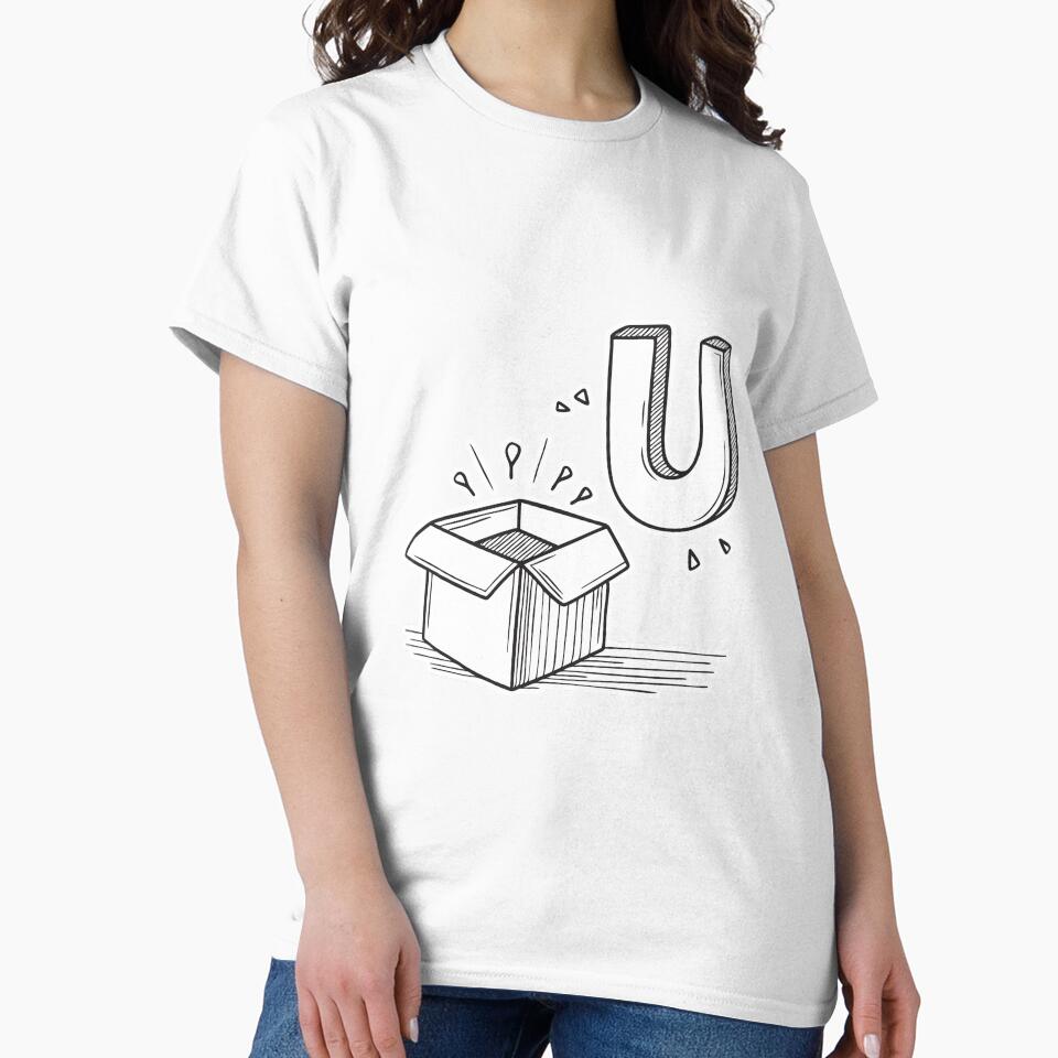 Letter U Beside Open Package by rasagamastore