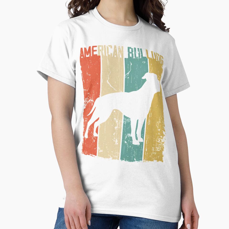 American Bulldog Dog Vintage Retro Style by rafaeltto